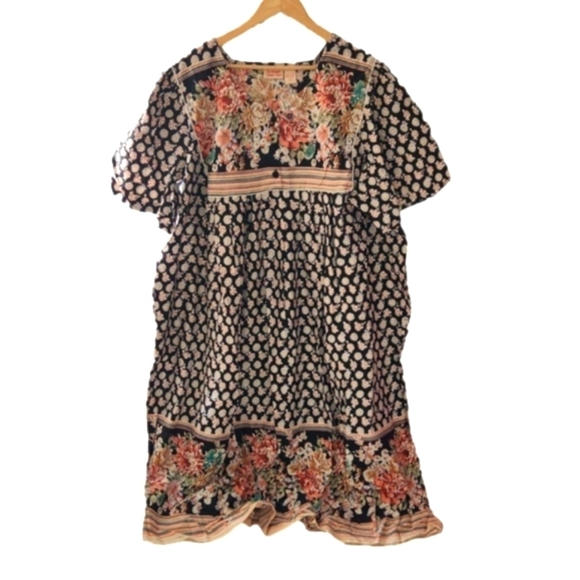 NWT, The Vermont County Store floral short sleeve maxi/midi cotton dress Plus… - Picture 1 of 9